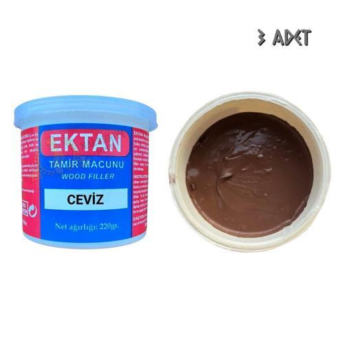Masif ve Ahşap Tamir Macunu CEVİZ 220 gr. - 3 Adet