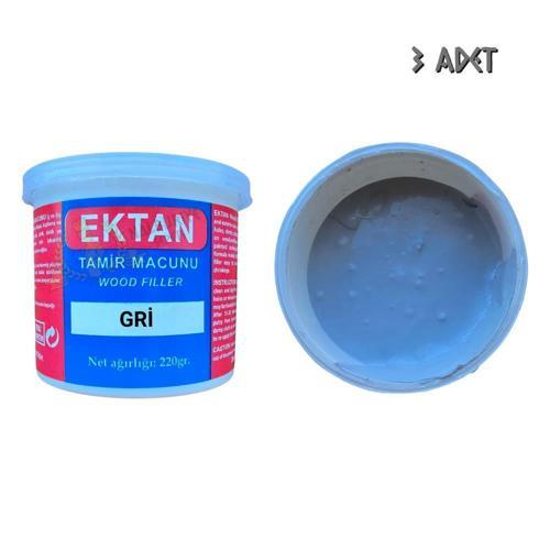Masif ve Ahşap Tamir Macunu GRİ 220 gr. - 3 Adet