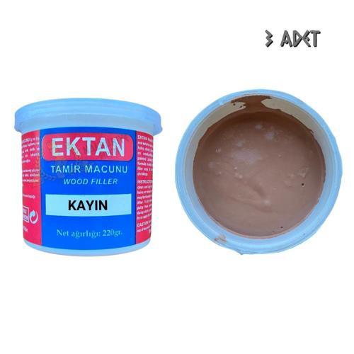 Masif ve Ahşap Tamir Macunu KAYIN 220 gr. - 3 Adet