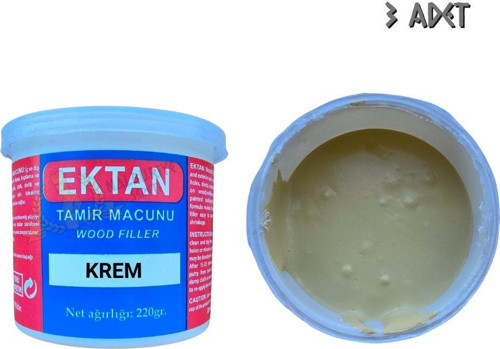 Masif ve Ahşap Tamir Macunu KREM 220 gr. - 3 Adet