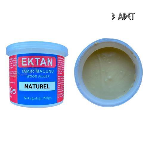 Masif ve Ahşap Tamir Macunu NATUREL 220 gr. - 3 Adet