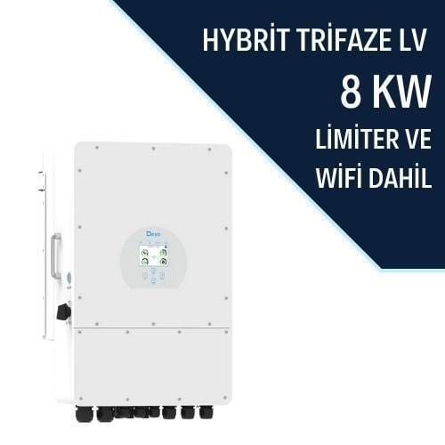 8KW HİBRİT TRİFAZE İNVERTER LV