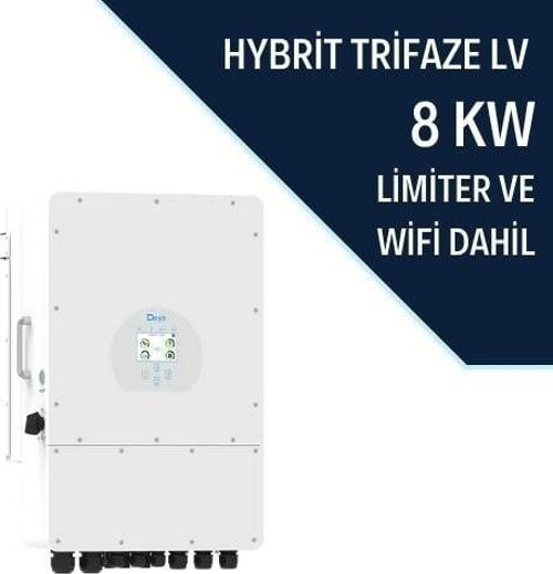 8KW HİBRİT TRİFAZE İNVERTER LV