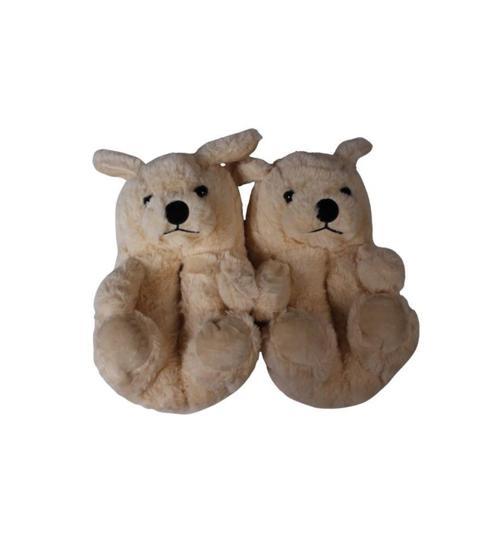 YAZKIŞ Kadın Kahve Krem Arslan Köpek Hayvan Fiğürlü Panduf