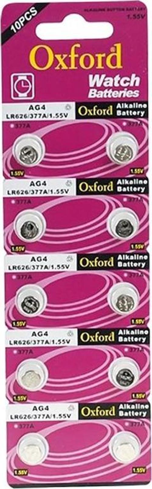 OXFORD AG4-377 LR626 ALKALİN SAAT PİLİ (10LU PAKET)