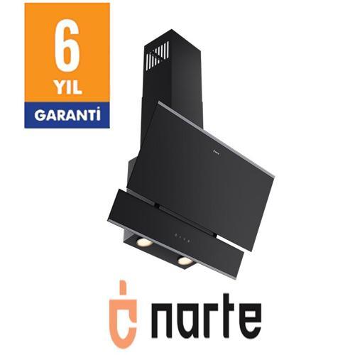 -H10060B 60CM SIYAHCAM INOX CITALI ÇİFT CAMLI EĞİMLİ DAVLUMBAZ