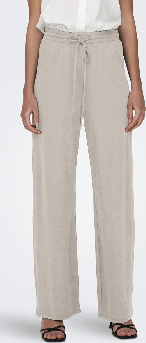 Onljany Regular Fit Yüksek Bel Geniş Paça Bayan Pantolon 15294429 KREM