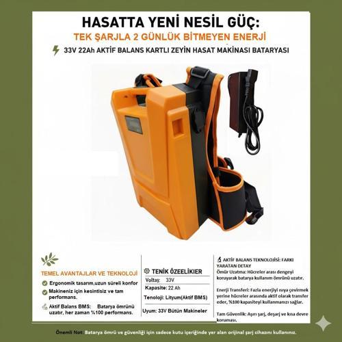 L3322 Zeytin Hasat Makinesi sırt Bataryası 33V 22AH