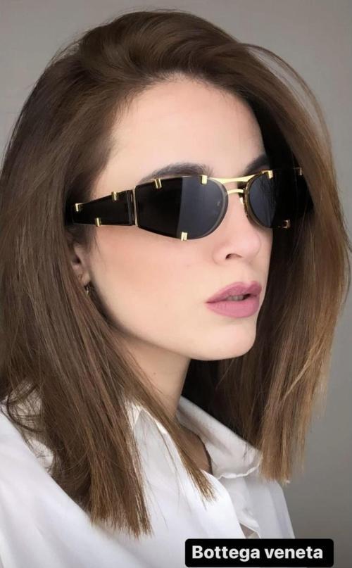 Bv1206S00161 Bayan Güneş Gözlüğü Gold Metal Çerçeveli Füme Lens Uv400