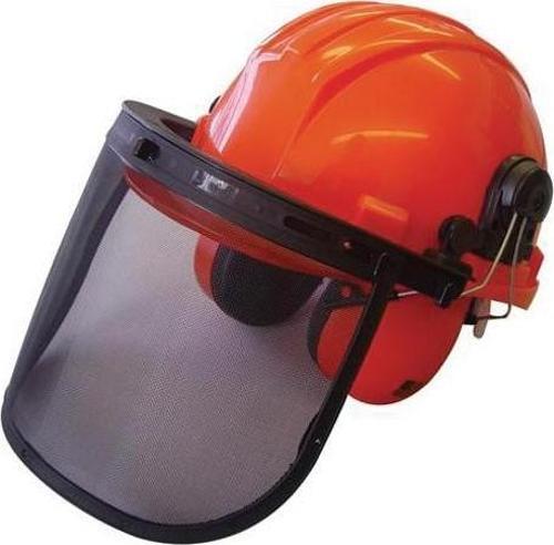 Motorlu Tırpan/Testere Profesyonel Tip Ayarlı Koruyucu Maske (Emniyet Başlığı+Kulaklık)