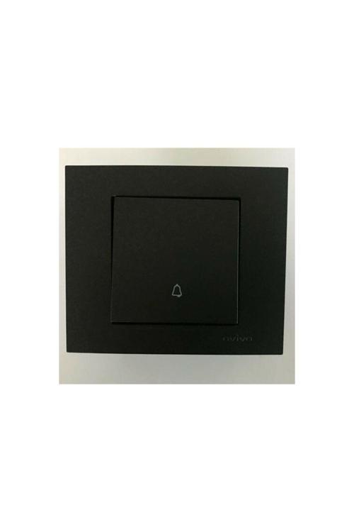 Grano Siyah Zil Light Anahtarı Çerçeve Dahil Kapı Otomatiği