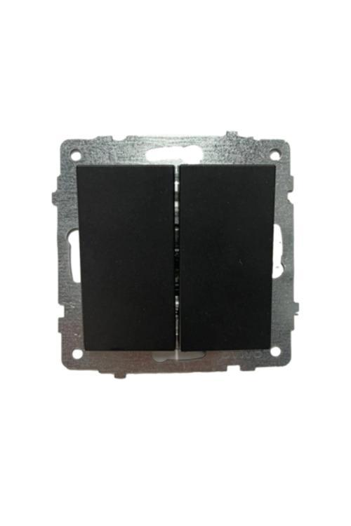Grano Siyah Komütatör İkili Anahtar Çerçevesiz