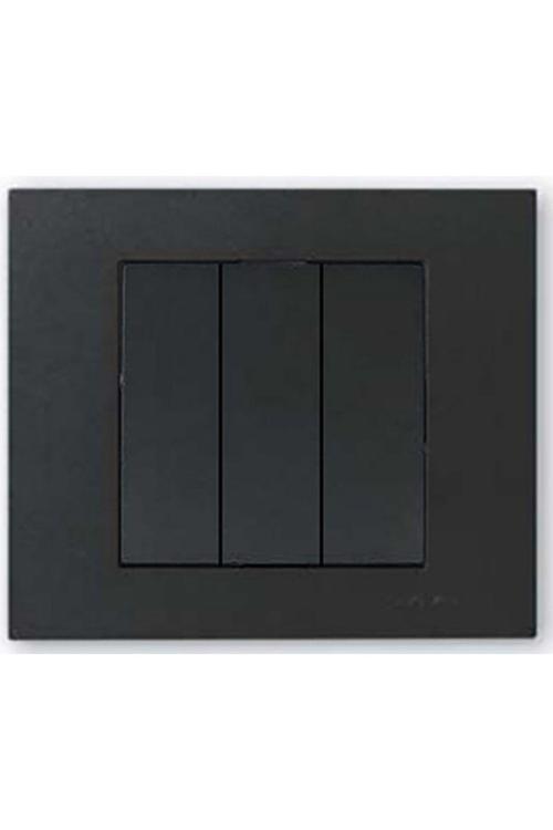 3 Adet Ovivo Grano Siyah Üçlü Anahtar Çerçeve Dahildir 3'lü