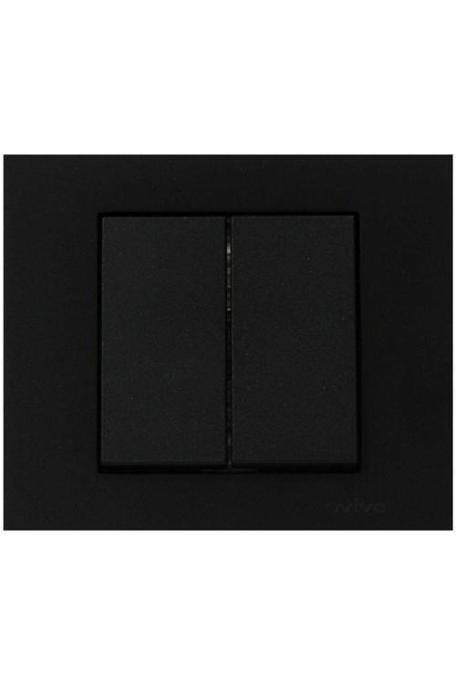 11 Adet Ovivo Grano Siyah Komitatör Ikili Anahtar Çerçeve Dahildir