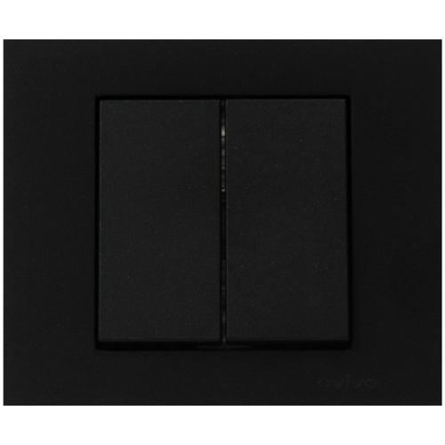 9 Adet Ovivo Grano Siyah Komitatör İkili Anahtar Çerçeve Dahildir 9'lu