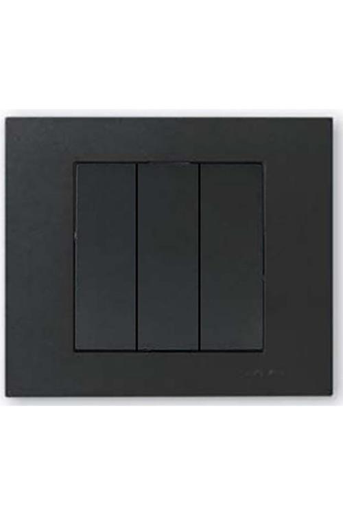 7 Adet Ovivo Grano Siyah Üçlü Anahtar Çerçeve Dahil 7'li