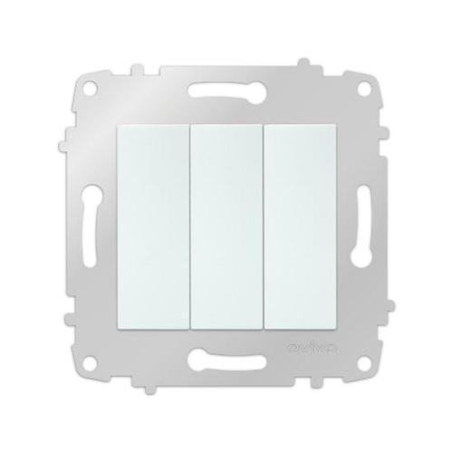 9 Adet Ovivo Grano Beyaz Üçlü Anahtar Çerçevesizdir