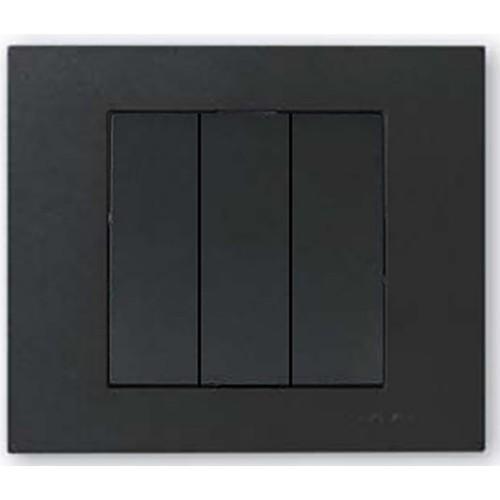 20 Adet Ovivo Grano Siyah Üçlü Anahtar Çerçeve Dahildir 20'li