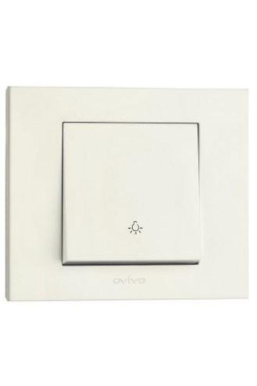 12 Adet Ovivo Grano Beyaz Zil Anahtarı Light Çerçeve Dahildir