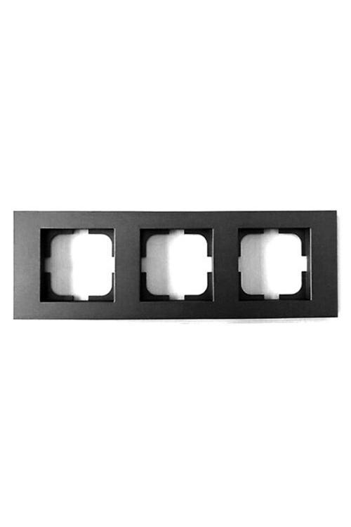 Grano Metalik Üçlü Çerçeve Siyah