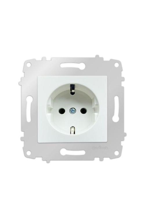 3 Adet Ovivo Grano Beyaz Topraklı Priz Çerçevesizdir