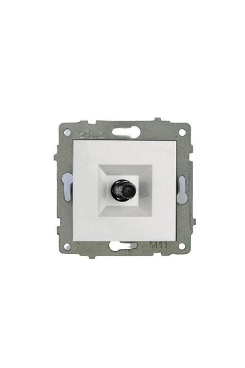 20 Adet Grano Beyaz Uydu Tv Prizi F Konnektör Çerçeve Hariçtir