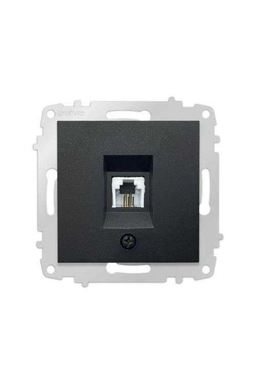 3 Adet Ovivo Grano Siyah Numeris Telefon Prizi Çerçevesizdir