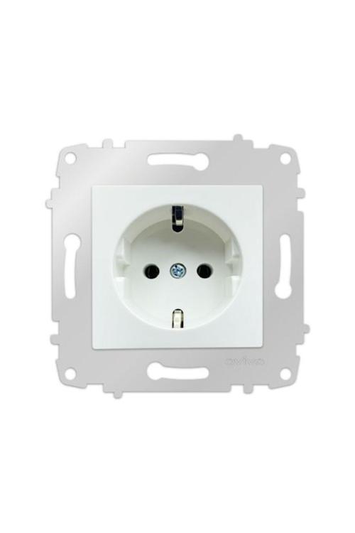 10 Adet Ovivo Grano Beyaz Topraklı Priz Çerçevesizdir