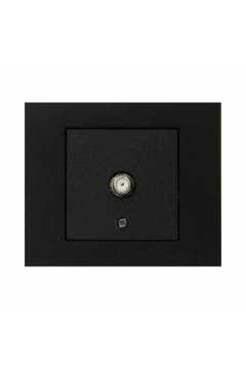 Grano Siyah Tv Uydu Prizi F Konnektörlü Modül+kapak (çerçevesiz)