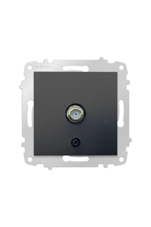 5 Adet Ovivo Grano Siyah Uydu Tv Prizi F Konnektör Çerçevesizdir