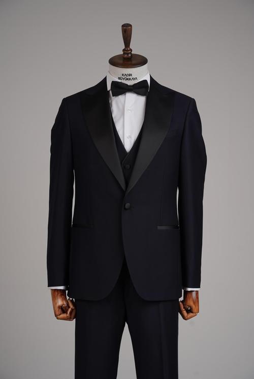 Rahat Kesim Yelekli Erkek Smokin Takım Elbise-KAV1532S