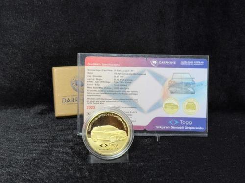 TOGG – Türkiye’nin Otomobili Girişimi Grubu Gümüş Üzeri Altın Kaplama Sertifikalı Hatıra Sikkesi