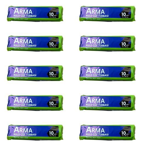 Battal Boy 70 Lt. Mavi Çöp Torbası Poşeti - 75 x 90 Cm / 10 Adetlik 10 Rulo