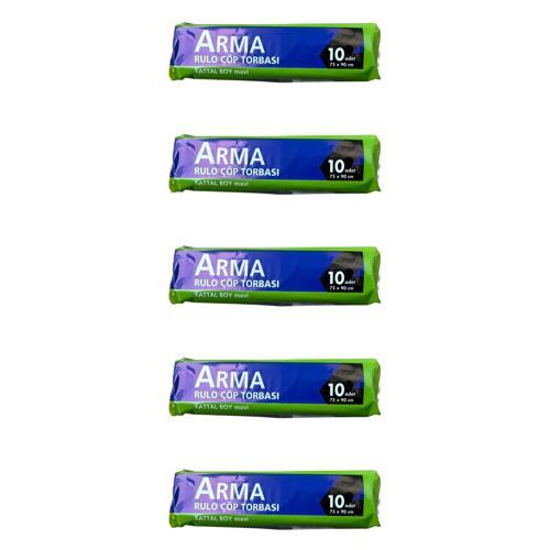 Battal Boy 70 Lt. Mavi Çöp Torbası Poşeti - 75 x 90 Cm / 10 Adetlik 5 Rulo