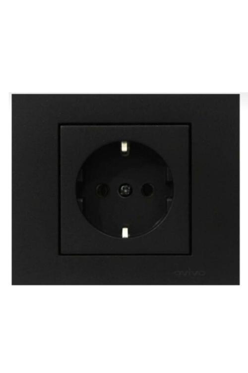 Grano Siyah Topraklı Priz