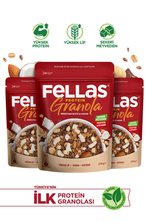 Protein Granola - Hindistan Cevizi & Kakao 270g - 3'lü Paket