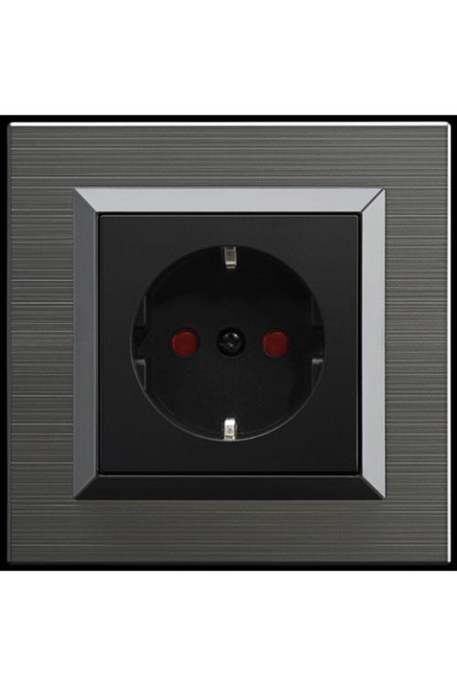 Quantum Manyetik Gri Çocuk Korumalı Priz Çerçeve