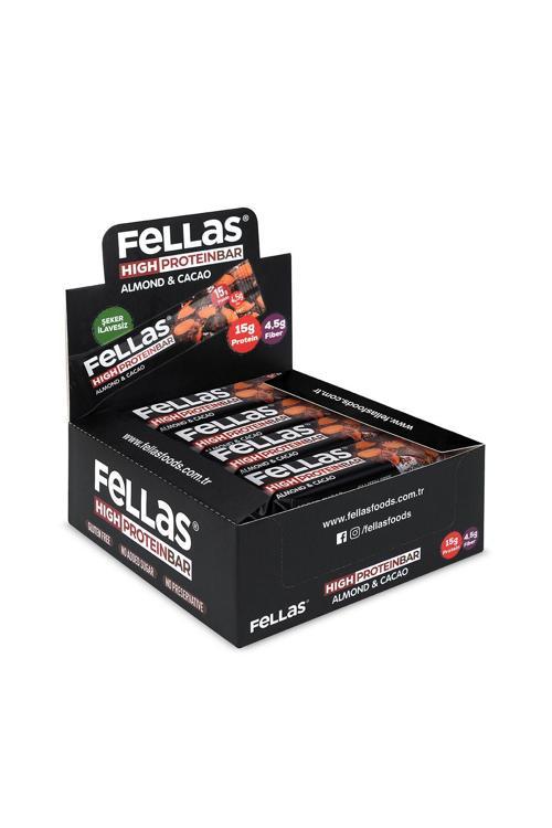 Yüksek Protein Bar - Bademli ve Kakaolu 45 gr x 12 Adet