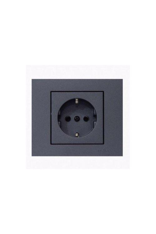 Grano Metalik Metalik Füme Topraklı Priz