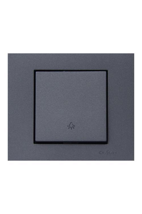 3 Adet Ovivo Grano Füme Zil Anahtarı Light Çerçeve Dahildir