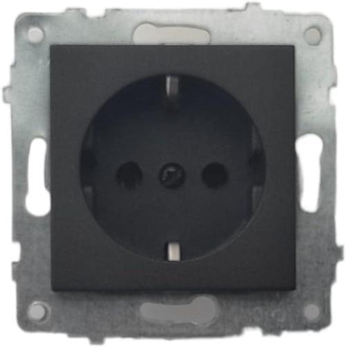 Quantum Siyah Topraklı Priz Çerçeve Hariçtir.