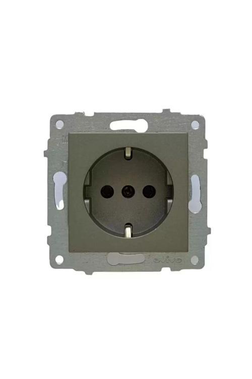Antrasit Topraklı Priz Çerçevesiz