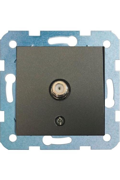 3 Adet Ovivo Grano Füme Uydu Tv Prizi F Konnektör Çerçevesizdir 3'lü