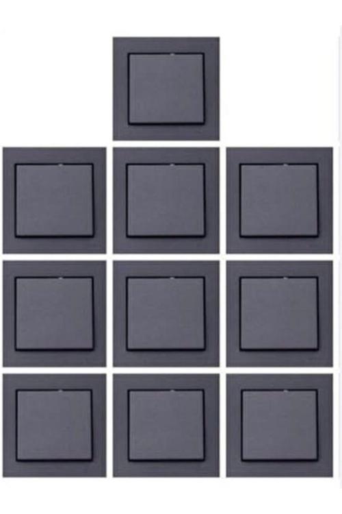 10 Adet Ovivo Grano Füme Anahtar Çerçeve Dahil**