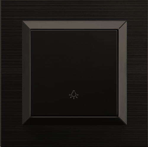 Quantum Siyah Zil Anahtarı Light (kapı 0tomatiği) (ovivo) Çerçeve Dahildir