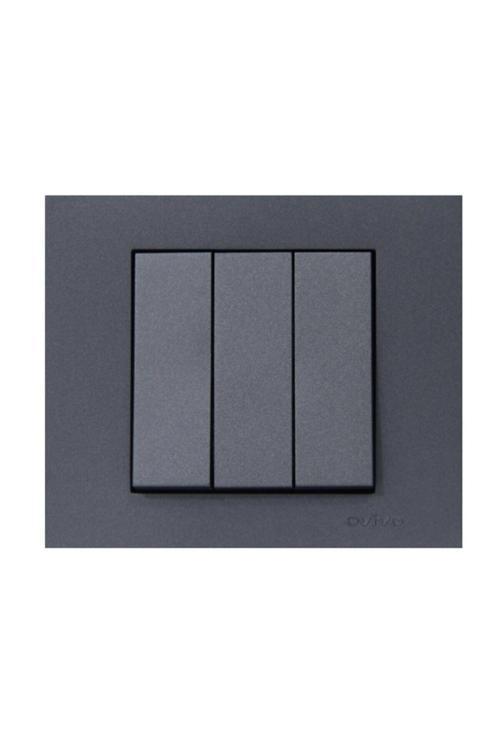 Grano Füme Üçlü Anahtar Çerçeve Dahildir