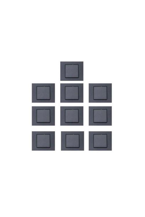 10 Adet Grano Metalik Füme Anahtar Çerçeve Dahil 10'lu Paket