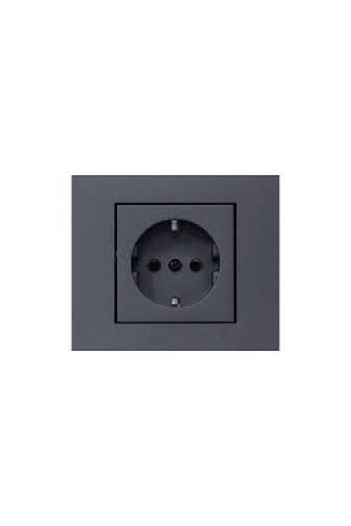 Grano Füme Anahtar Topraklı Priz Set Füme Topraklı Priz