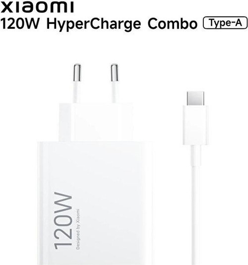 120W Hypercharge Combo (Type-A) Eu Mdy-14-Ee Hızlı Şarj Aleti (Adaptör + Kablo)