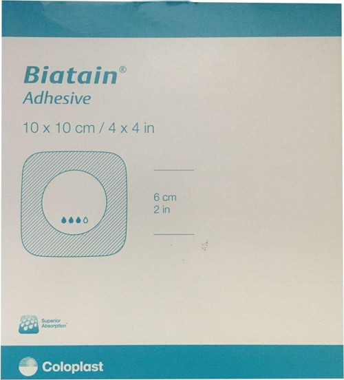 (5 Adet) 33430 Biatain Yapışkanlı Köpük Yara Örtüsü 10Cm X 10Cm